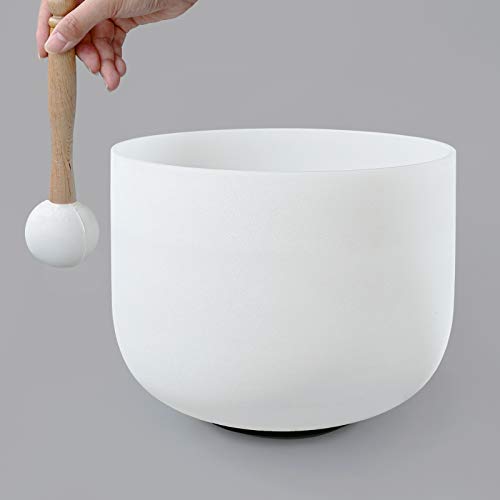 440HZ 8 Inch C Note Root Chakra Frosted Quartz Crystal Singing Bowl Meditation Therapy Sound Healing Instrument Sound… - Image 4