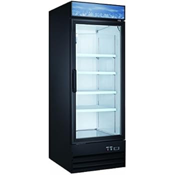 Large Capacity Upright Commercial Glass Door Display Cooler Refrigerator 23 Cu Ft