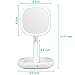 KEDSUM 1X/7X Double Sided LED Lighted Folding Makeup Mirror, Tabletop Dimmable Travel Mirror with Lights, Batteries or USB Charging, 180°Rotation