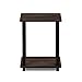 Furinno Simplistic Set of 2 End Table, Columbia Walnut/Black