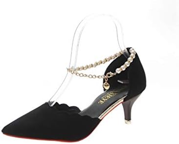 パンプス ストラップ ローヒール 黒 パンプス スエード パンプス 痛くない 脱げない ブラック 靴 レディース ポインテッドトゥ ピンヒール パンプス パール 歩きやすい 疲れない パーティー 結婚式 脱げない 無地 B084tvqftb 1 713円 日本最大級の品揃え新作 大人気