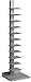 SEI Furniture 11- shelf Metal Spine Book Tower, Silver