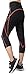 Neonysweets Womens Capri Yoga Pants Active Workout Pants Running Tights Black Orange M
