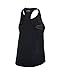 Under Armour Women's Tech Slub Flowy Tank, Black/Metallic Silver, Large