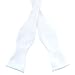 PenSee Mens Self Bow Tie White Solid Jacquard Woven Silk Bow Ties