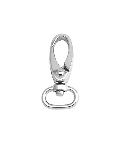 Wuuycoky Silvery 0.5" Inner Diameter Oval Ring Olive Buckle Lobster Clasps Swivel Snap Hooks Pack of 12