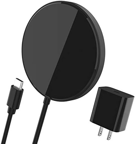 Magnetic Wireless Charger Compatible for iPhone 12/12 Mini/12 Pro/12 Pro Max and AirPods 2/Pro [with USB-C 20W PD3.0 Power Adapter], Qi-Certified 15W Max Fast Charging Pad,Phone Station