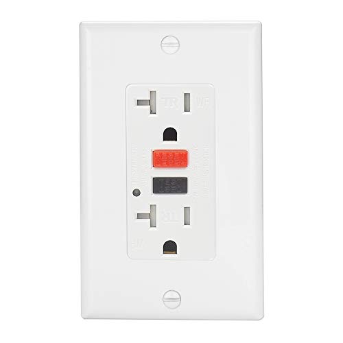 ELECTECK 20A WR GFCI Outlet, TR GFI Receptacle with LED Indicator, Weather and Tamper Resistant, Decorator Wall Plate Included, Residential and Commercial, ETL Certified, White - Thumbnail 7