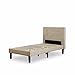 ZINUS Ibidun Upholstered Platform Bed Frame, Mattress Foundation, Wood Slat Support, No Box Spring Needed, Easy Assembly, Twin