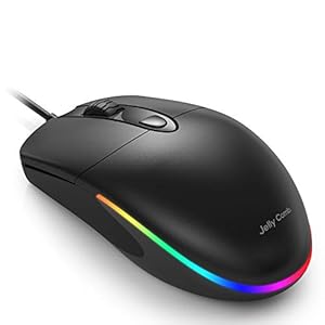 Wired-Mouse-Jelly-Comb-Optical-Gaming-Mice-with-Silent-Clicking-and-RGB-Backlight-for-PC-Computer-Laptop-1600-DPI-Black Wired Mouse, Jelly Comb Optical Gaming Mice with Silent Clicking and RGB Backlight for PC Computer Laptop, 1600 DPI…
