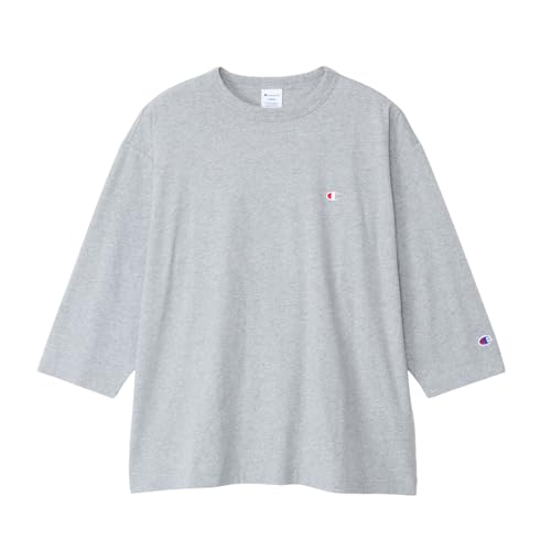 長袖Tシャツ 七分袖 丸首 綿100％ ワンポイントロゴ リラックスフィット ドロップショルダー ロングスリーブTシャツ メンズ C8-A408Z-070-S