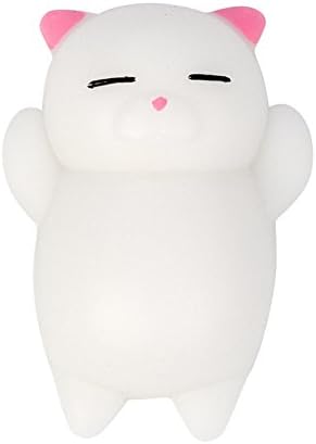 Dssunn Squishy Cat Slow Rising Toy Exquisite Squeeze Healing Fun Crazy Scented Charm Simulation Toy Kawaii Stress reliever Soft Toy Kids Adults Gift Party Favors Decorative Props (White, Sleepy Cat)