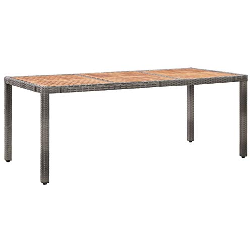 Tidyard 9 teilig Garten Sitzgruppe Poly Rattan Gartenmöbel Set 8 Personen Essgruppe Gartentisch mit Stuehlen Gartengruppe Sitzgarnitur Gartengarnitur Terassenmöbel – Bild 3