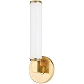 Hudson Valley Lighting Cromwell - 8W 1 LED Wall Sconce-13.75 Inches Tall and 4.75 Inches Wide-Aged Brass Finish