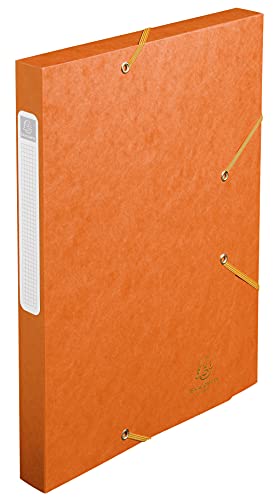 Exacompta Pack 25 Orange Filing Boxes Cartobox A4 Spine 2.5cm Organise