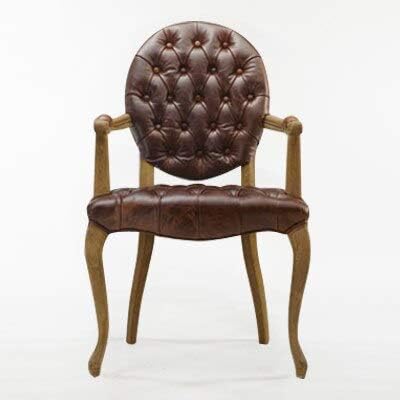 Amazon Xuxuwa ダイニングチェア ルイスファッションヨーロッパチェアシングルフレンチレトロダイニングアメリカンカントリーレザーバックルコンピューターの製造室レストラン Color Chocolate ダイニングチェア オンライン通販