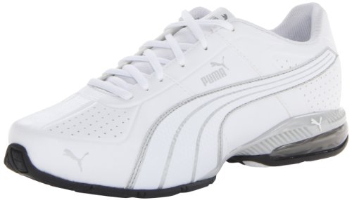 PUMA Men's Cell Surin Cross-Training Shoe,White/White Silver,6.5 M US