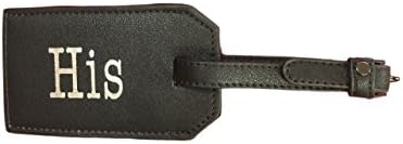 DEUX LUX His Saffiano Black Luggage Tag