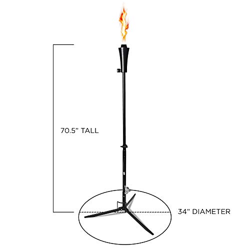 Outdoor Gas Propane Torch - 71-Inch 7,000 BTU Portable Ambient Yard Lights for Backyard Deck Lighting (2-Pack/1 LB Propane Tank) - Thumbnail 4