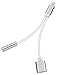 Adapter iphone 7, 2 in 1 Lightning to 3.5mm iphone 7 Adapter, Sotima Lightning Charger, Lightning to 3.5mm Aux Headphone Jack Adapter for iphone 7 / 7 plus (Silver)
