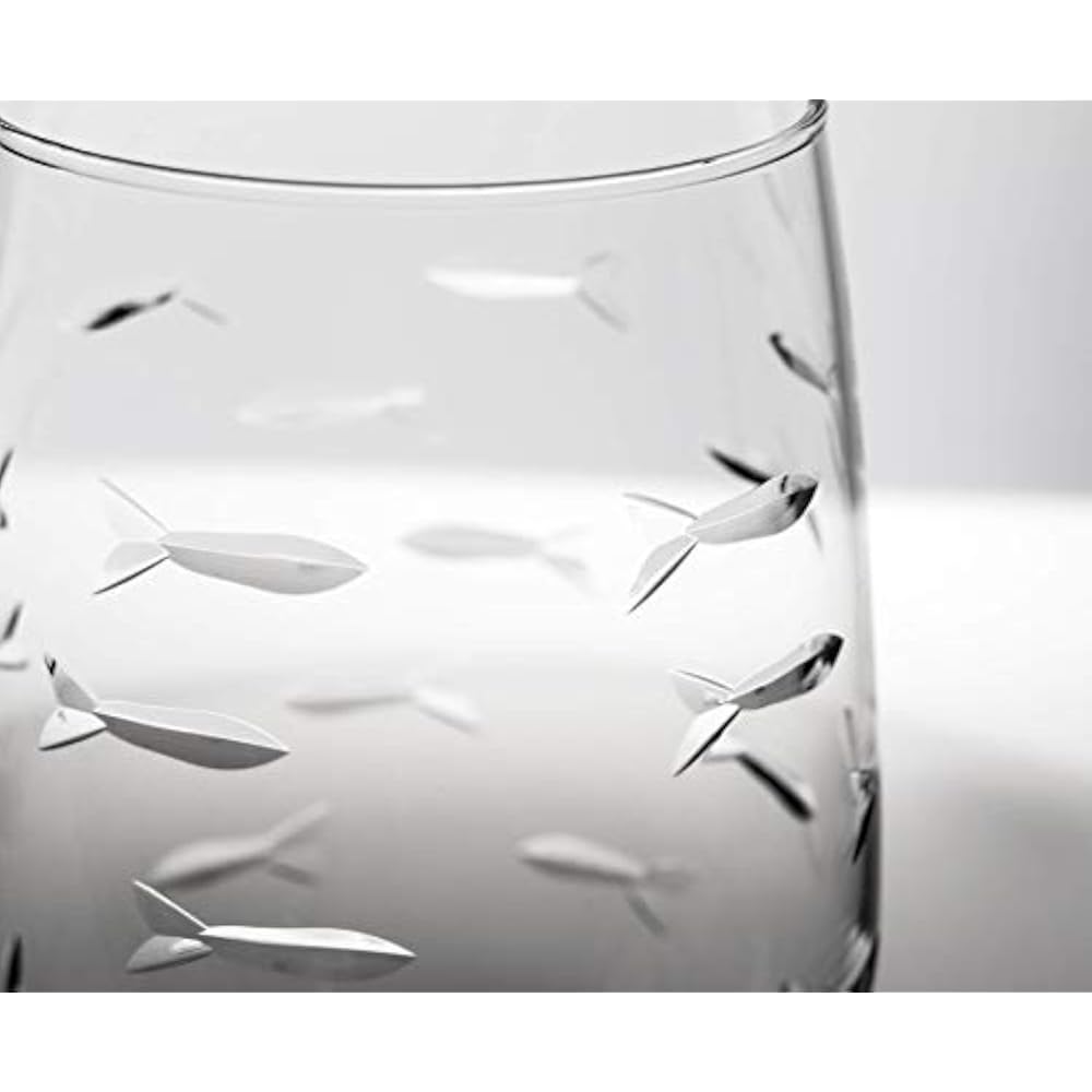 Rolf Glass School Of Fish Large Wine 18 Ounces Set 4 Schoolof Glasses