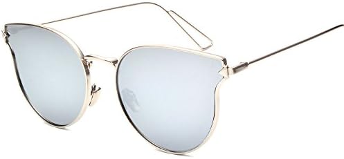 New Fashion Women's Sunglasses Women Sun Glasses Metal Cat Eyes Silver A180yin