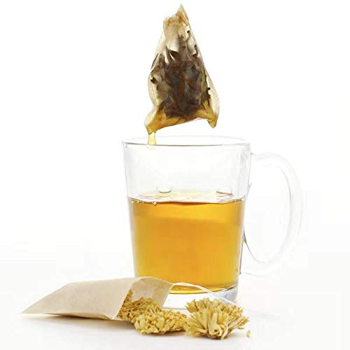300PCS Disposable Tea bags,Paper Tea filter Bags with Drawstring Safe Strong Penetration Unbleached Paper for Loose Leaf Tea and Coffee(big size) - Thumbnail 3