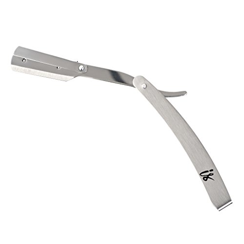 Professional Barber Razor - Stainless Steel Straight Edge Razor - 10 Count Blades - Easy to Use - Classic Style for Extra Clean Shave