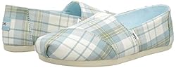 TOMS Women's Alpargata Loafer Flat, Mineral Blue