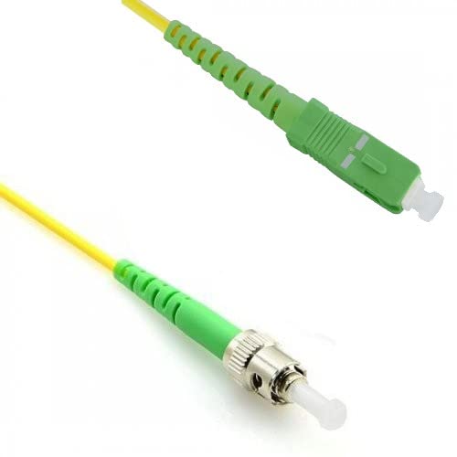 CHB Rugged 3 Meter Simplex Fibre Optic Patch Cable SC LC FC ST E2000 APC UPC Single Mode OS2 9/125 Yellow Patch Lead 3mm Fiber Patchcord (SC/APC - ST/APC)