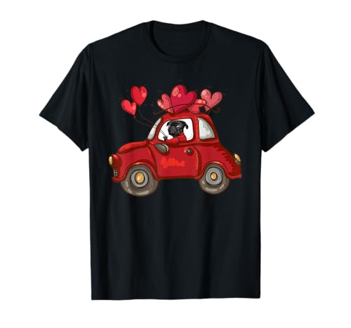 Cute Pug Valentines Heart Love - Pug Lover Valentine's Day T-Shirt at Amazon
