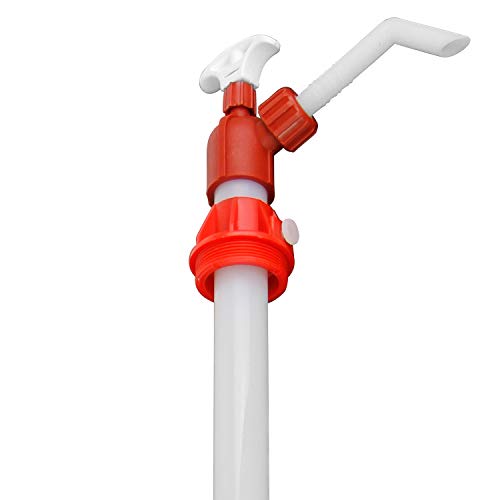 TERAPUMP LiftAction White Chemical Plastic Drum Pump for 55 Gallon