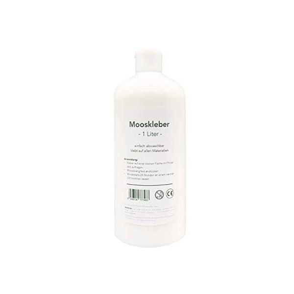 Mooskleber - 1 Liter Kleber zum Basteln mit Deko-Moos für die Deko zu Ostern, Modellbau (Zusatz: Mooskleber, 1)