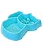Katzy Kraft Fun Slow Feed Interactive Pet Bowl Dog Cat Stop Bloat Choking Food Water (Aqua)