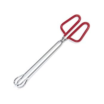 Chef Craft 21591 1-Piece Tongs With Straight Working Ends, Black, 12