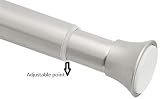 AmazonBasics Tension Shower Doorway Curtain Rod, 24-36", Nickel