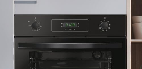 Idea FIDCP N615 L, Multifunktions-Ofen, 65 l, 2400 W, 1 Tablett und 1 Gitter, Radialventilator, Aqua-Reinigung, 8 Funktionen, Push-& Pull-Bedienelemente, doppelte Glastür, Schwarz