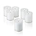White Votive Candles in Clear Plastic Cups Burn 24 Hour Set of 20 Unscented