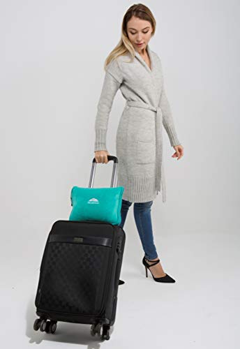 BlueHills-Premium-Soft-Travel-Blanket-Pillow-Airplane-Blanket-Packed-in-Soft-Bag-Pillowcase-with-Hand-Luggage-Belt-and-Backpack-Clip-Compact-Pack-Large-Blanket-for-Any-Travel-Teal-Green-T006