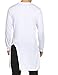Coofandy Men's Long Sleeve Slim Fit Long Hem Pullover T-Shirt, White, Medium