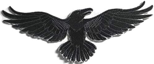 Custom And Unique Happy Halloween [Wild Side Raven]Embroidered Iron on/Sew patch [8.1x5] [Made in USA] by BeyondVision