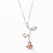 Women Ladies Girls Rose Pendant Necklace Cuekondy Fashion Statement Jewelry Personalized (Rose Gold)