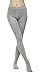 Women's Winter Cotton Cable Knit Sweater Footed Tights (S/M, Gray)