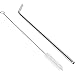 CASELAST Premium Stainless Steel Straws - For 30 oz & 20 oz Yeti Tumbler Rambler Cups, RTIC and other brands - Set of 5 Bend Extra Long Reusable Drinking Straws + 2 Cleaning Brushes + eBook