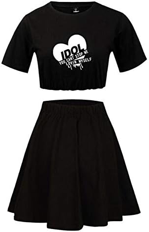 BTS Clothing Sportswear Sets, BTS Idol T-Shirts + Short Skirt 2-Piece Set Clothing Suit
