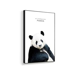 Framed Canvas Wall Art for Living Room, Bedroom Panda Canvas Prints for Home Decoration Ready to Hanging - 16x24 inches