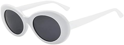 JINSHUN Retro Unisex Clout Goggles Sunglasses Vintage Rapper Oval Shades Grunge Glasses (D)