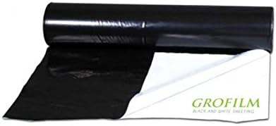 grofilm Hydroponics Black & White Reflective and Mylar Grow Film Sheeting 10M X 2M Roll