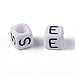 Pandahall 50g/300pcs Mixed Acrylic A-Z English Letter Beads Alphabet Cube Beads DIY Word Message Bracelet Spacer Charm Jewelry Makings 6x6mm White