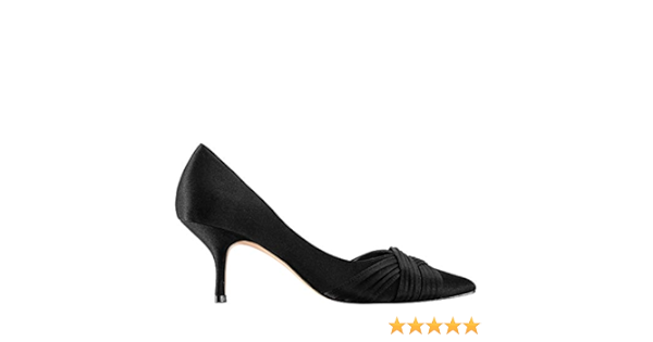 nina black satin pumps